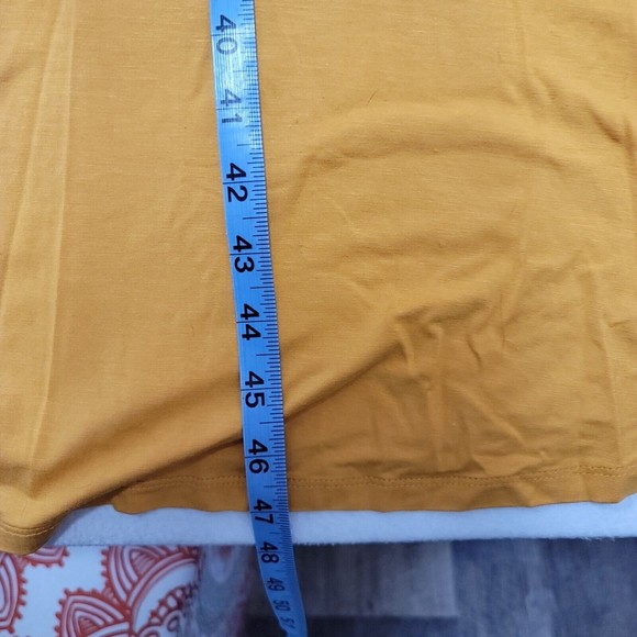 Monroe And Main Plus Size Midi Dress Size 1X Yellow  3/4 Sleeve - Picture 3 of 5